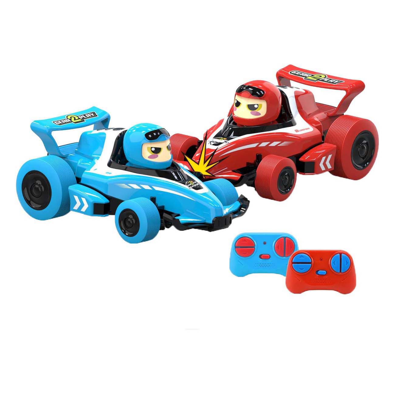 Gear2Play RC Neon Bumper Cars Pro - zdalnie sterowany samochód wyścigowy z neonowym oświetleniem.