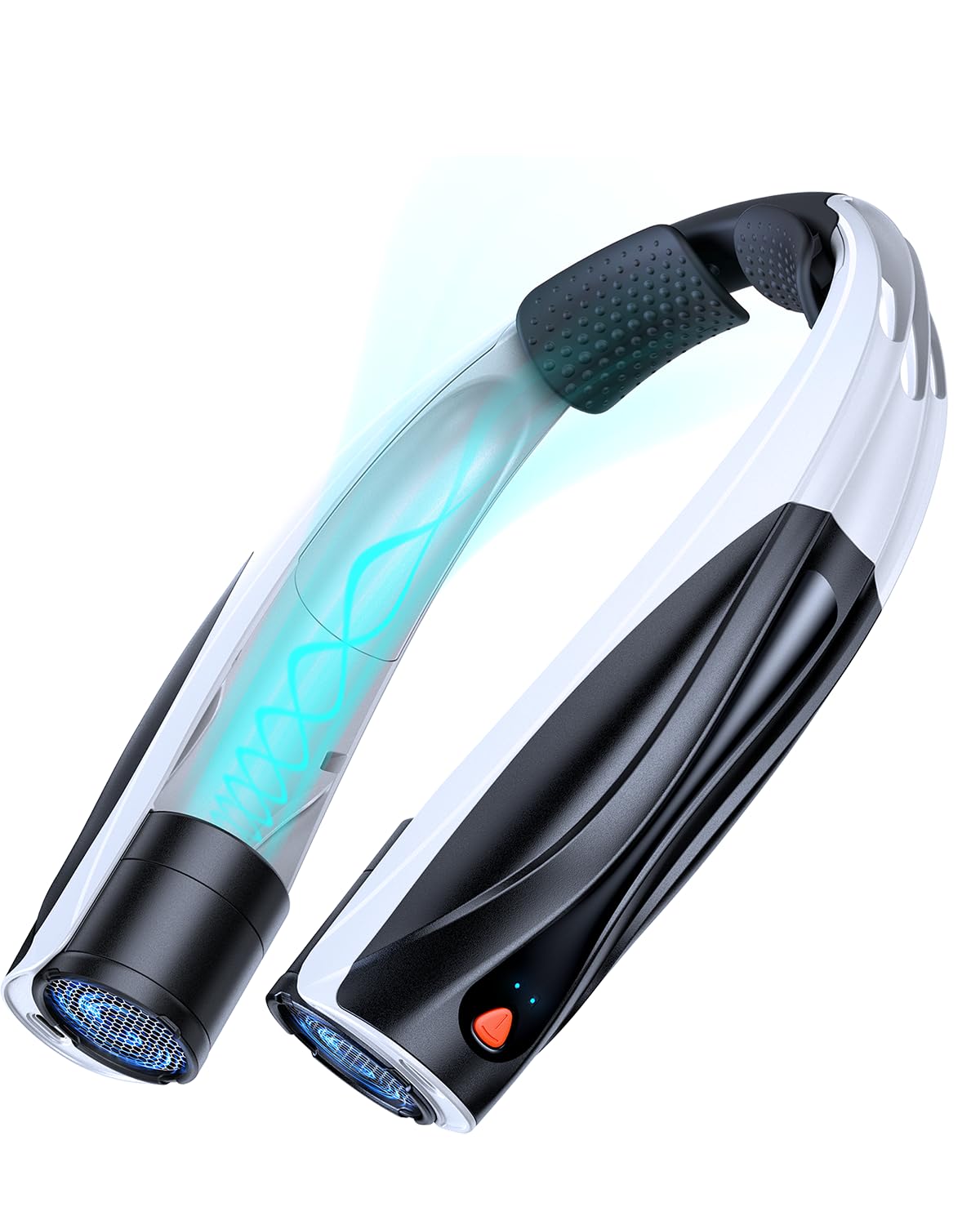 Lepwings Ventilador de Cuello, Mini Ventilador Portatil Recargable USB 6000 mAh, Ventilador Cuello con 6 Velocidades, Ventilador Personal Ligero Ideal para Viajes, Oficina, Hogar y Aire Libre - Negro