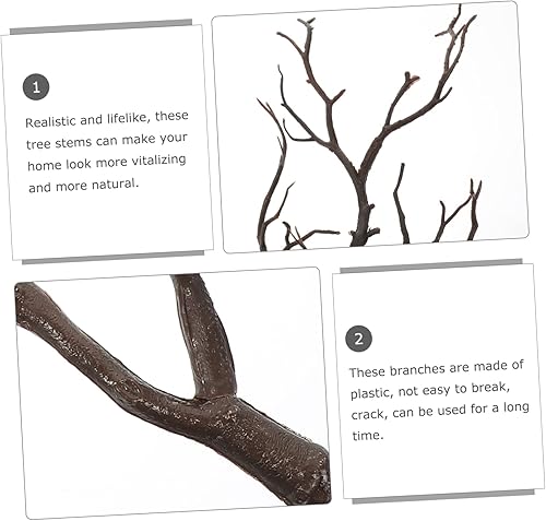 Miniatura 7 de 4 piezas de cornamenta sintética, jarrón de flores negras, adornos negros, accesorios de Halloween, plantas secas, ramas de árbol falsas, ramas de