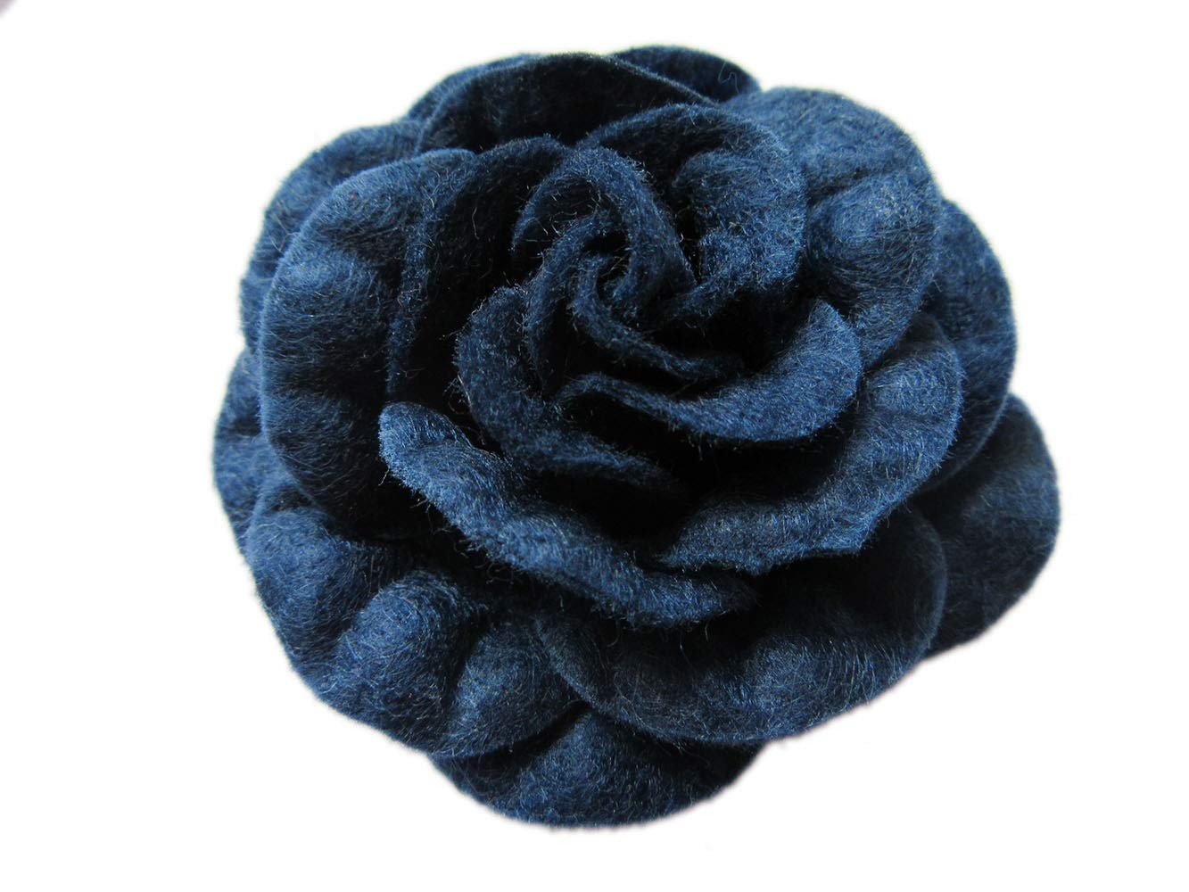 YYCRAFT Filz-Rose, Ca. 7 Cm Groß – 4D-Applikation Für Haarschmuck, Deko & Bastelprojekte (Farbe: Navy)