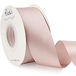 Ribbli Vanilla Double Faced Satin Ribbon,1-1/2 x Continuous 25 Yards,Use for Craft Bows Bouquet, Gift Wrapping, Wedding Decoration, Floral Arrangement