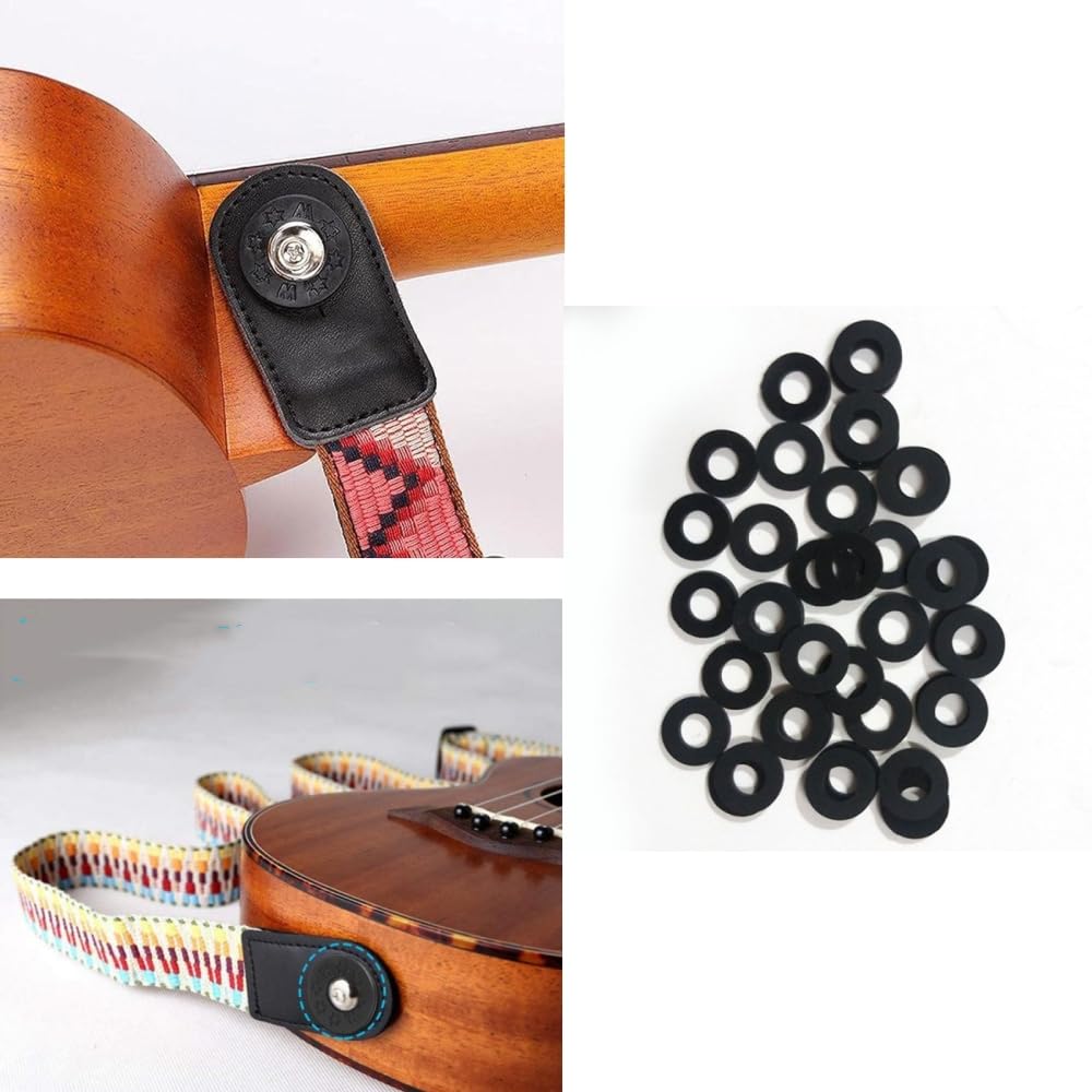 20 Pezzi Blocchi Gomma Per Cinghia Chitarra - Protezione Per Chitarra Acustica/Elettrica - Foto 6