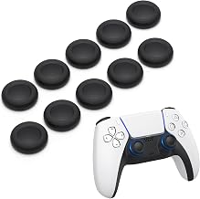 10 Pack Joystick Replacement Grip Caps for PS4 / PS5 Controller, PS5 / PS4 Thumb Grips Caps, Anti-Stickiness, Anti-Slip, Anti-Scratch, PlayStation 5/4 Joystick Caps Replacement Parts