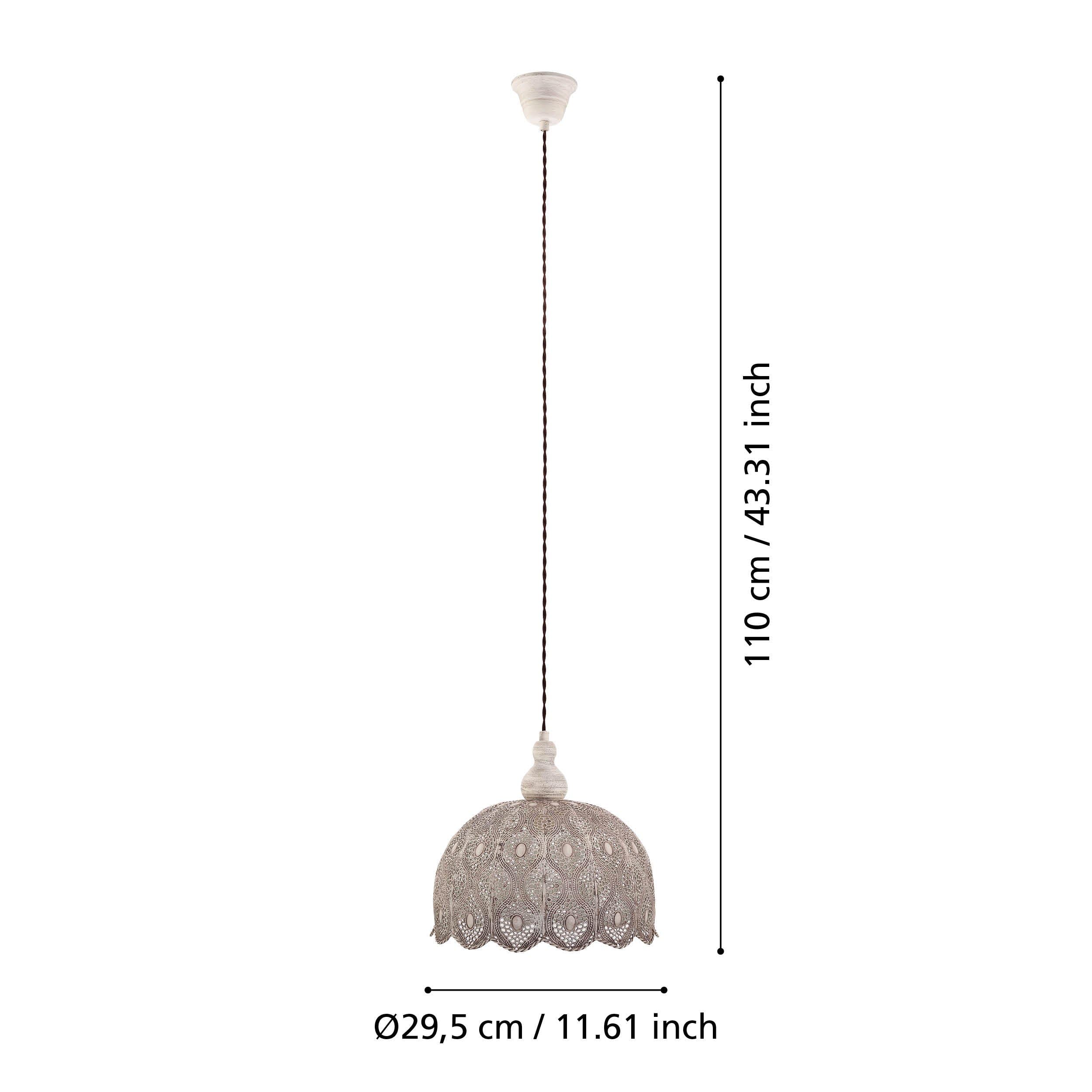 EGLO Lampa wisząca Talbot 2, 1-płomienna lampa vintage, orientalna, boho