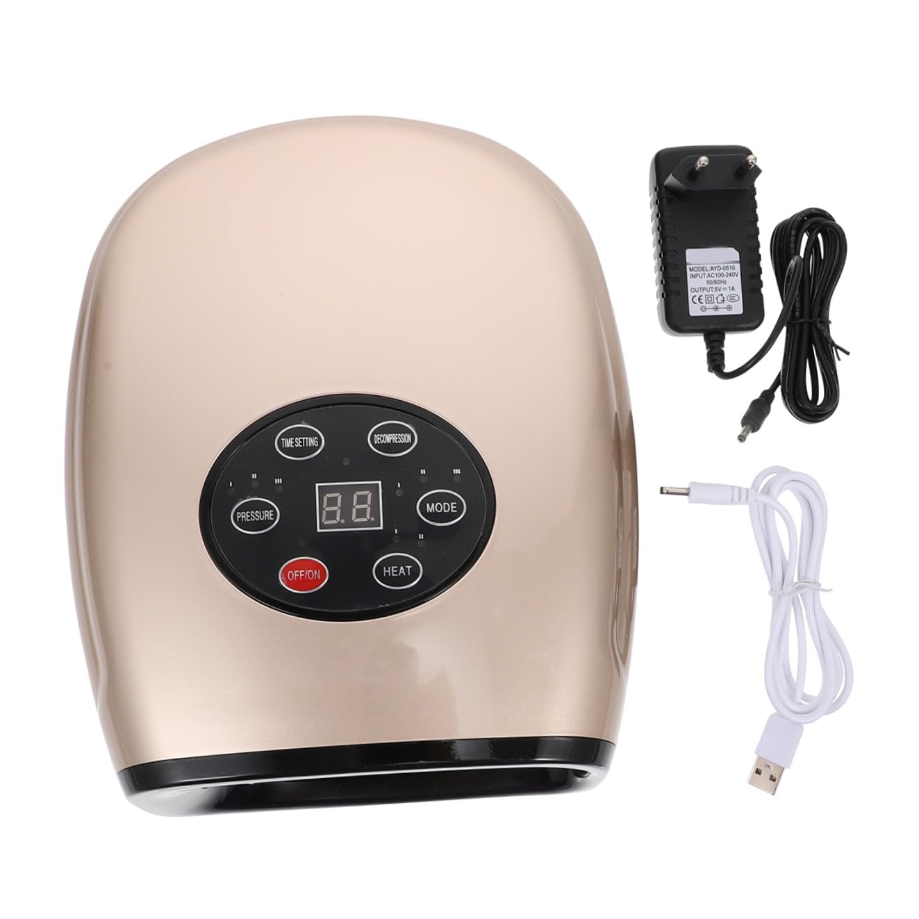 Einfaches Handflächenmassagegerät Elektrisch 6w Kunststoff Gold | 2200mah Akku, 3 Stufen und 3 Modi, Tragbar und Leicht, für Menschen Jeden Alters
