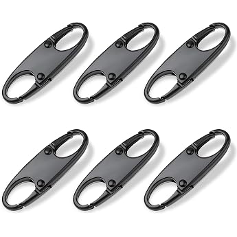 Pack of 6 Metal Zippers Mabor Anti-Theft Backpack Zipper Black Zipper Zipper Zipper Zipper Zip Clip Luggage Zip Closure Clip for Backpack Luggage Purse