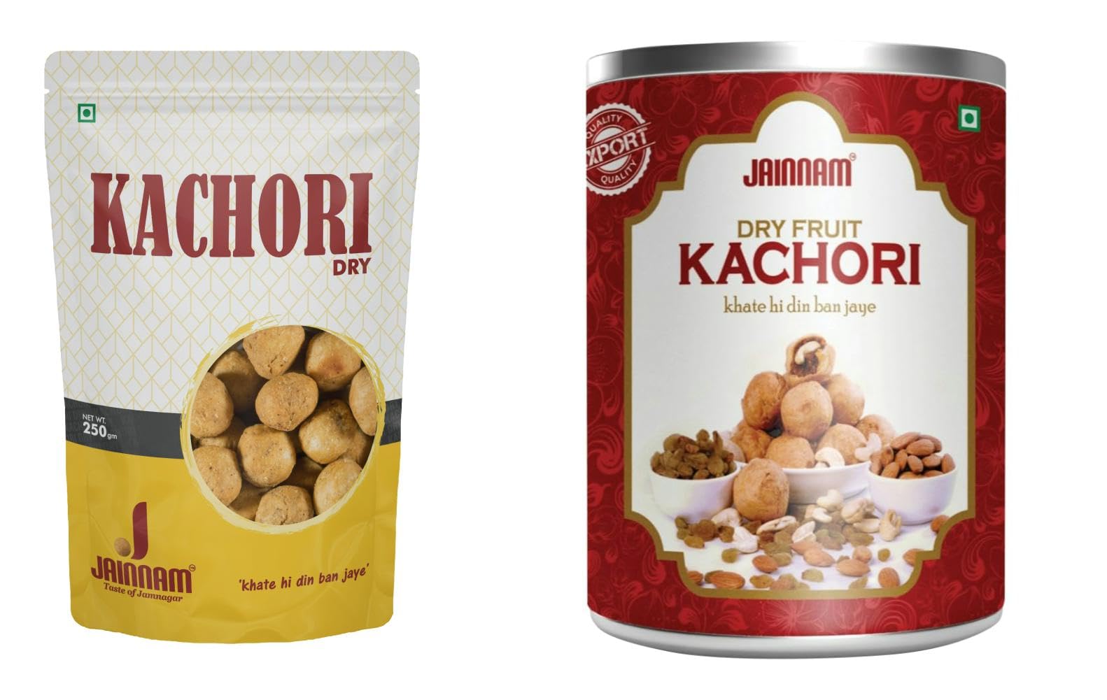 Jainam Foods Dry Fruit Kachori (200g) & Dry Kachori (250g) | Jamnagari Kachori Combo | Dry Fruit Kachori | Sweet and Spicy Snack | Jamnagars Famous (B0CXCVJ8K4) Amazon Price History, Amazon Price Tracker