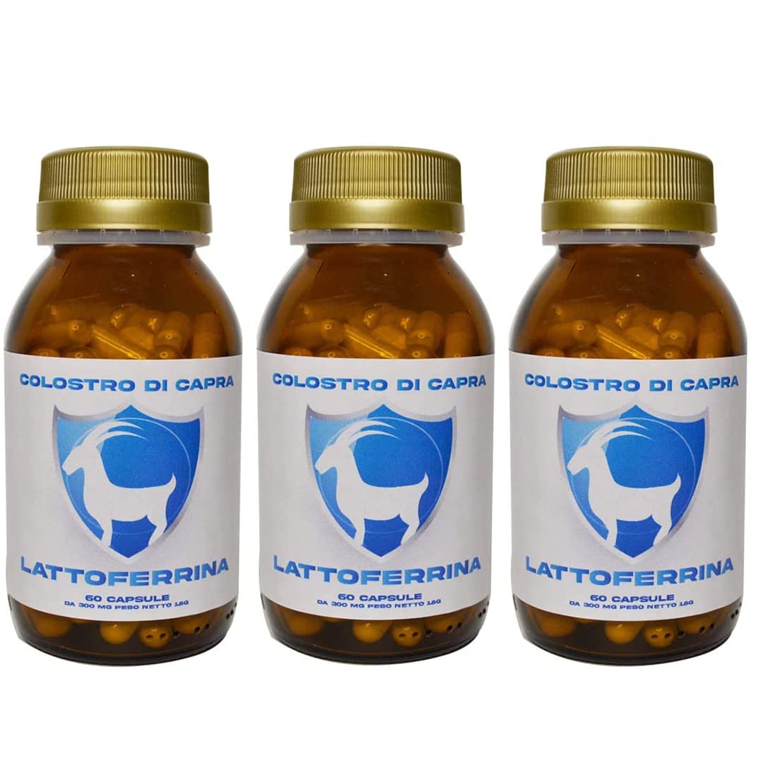 SEB - COLOSTRO DI CAPRA E LATTOFERRINA - Ricco di lattoferrina NATURALE - Integratore alimentare - 60 capsule da 300mg. (3)
