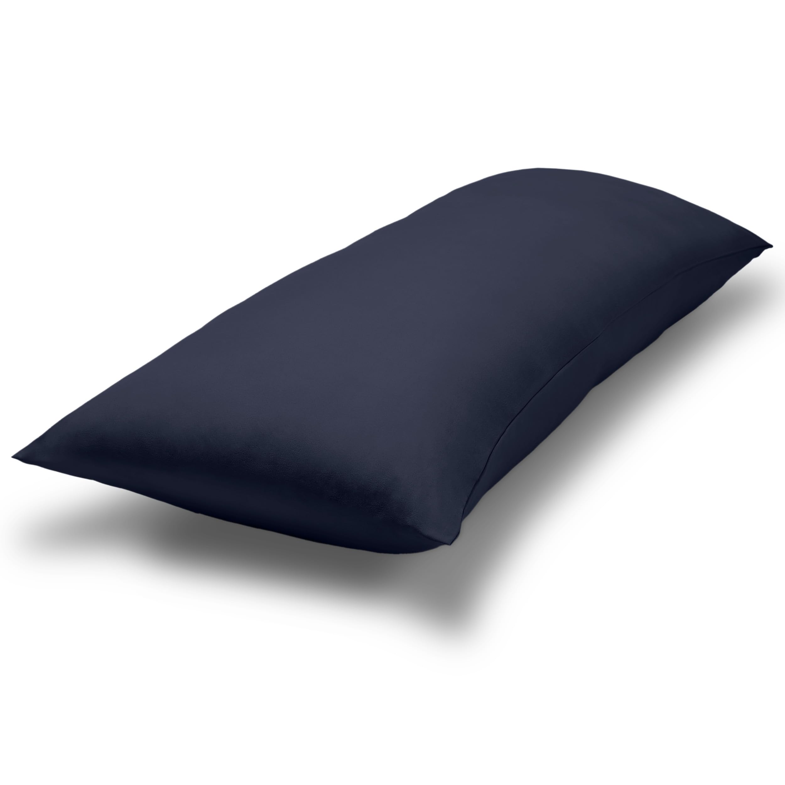 Bare Home Body Pillow Cover Zipper (20"x54", Midnight Blue)