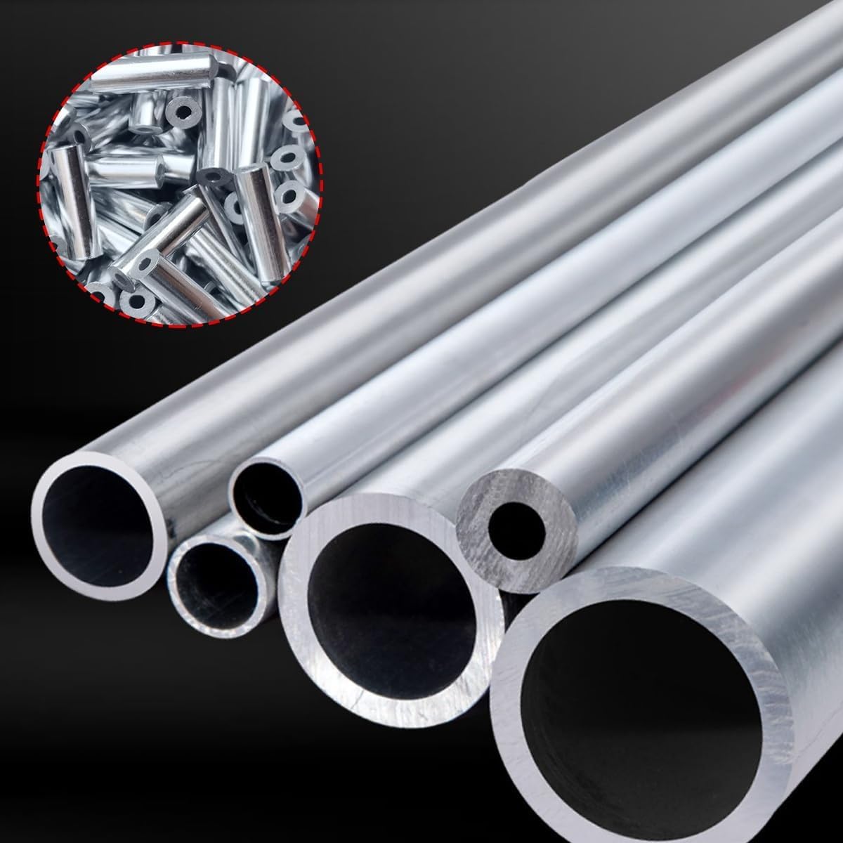 Stahlrohr, Aluminium-Rundrohr, 6063, 30 mm Außendurchmesser, 10–28 mm Innendurchmesser, nahtloses gerades Rohr(30mm OD x 25mm ID)