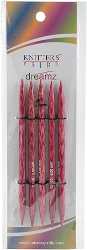Knitter's Pride -Dreamz Agujas de doble punta de 5 pulgadas, tamaño 10/0.236 in