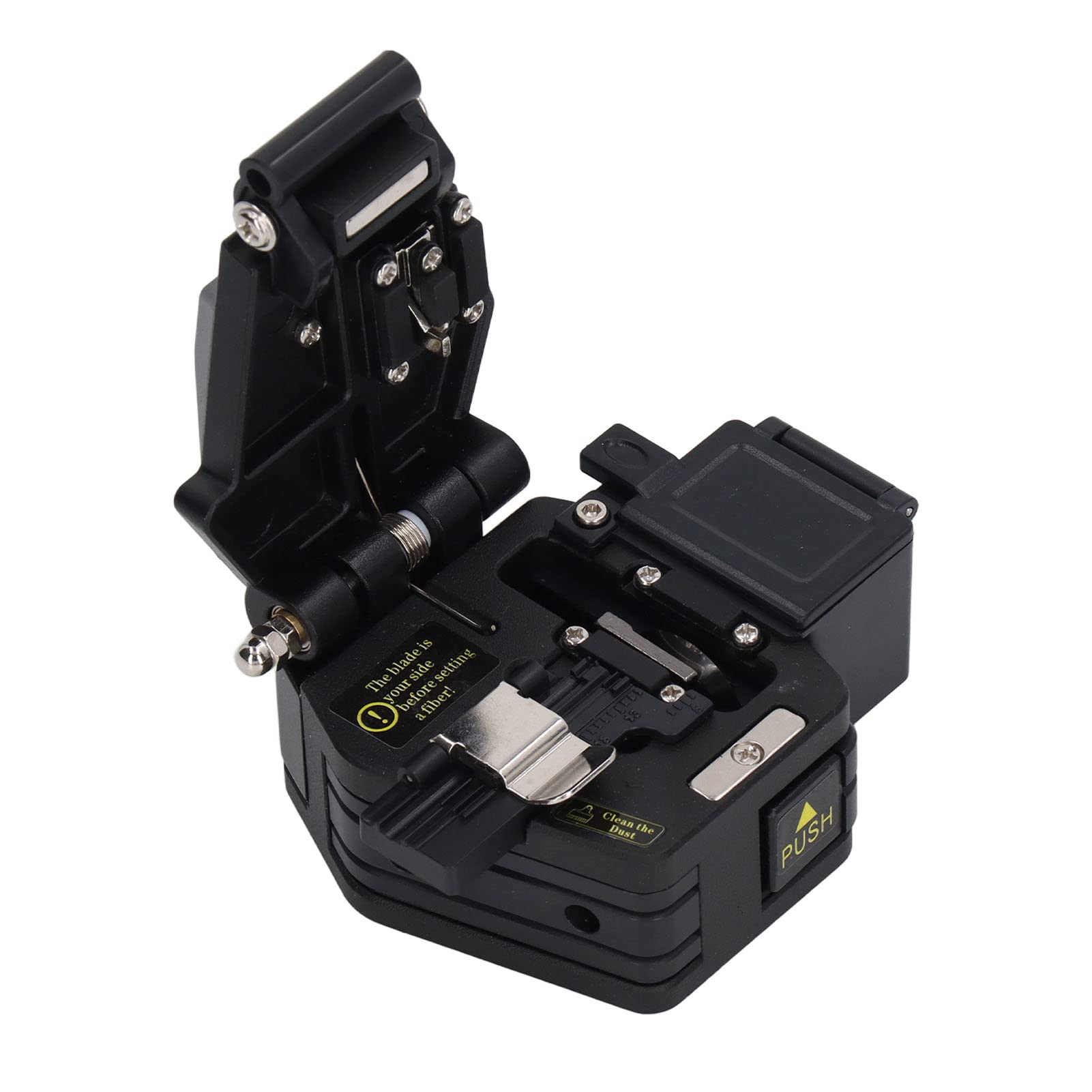 Fabater Couperet de Fibre, Kit d'outils de Coupe de Fibre Optique Haute Précision 125 μm avec Lame en Acier au Tungstène et Boîte à Déchets pour l'épissage de Câbles