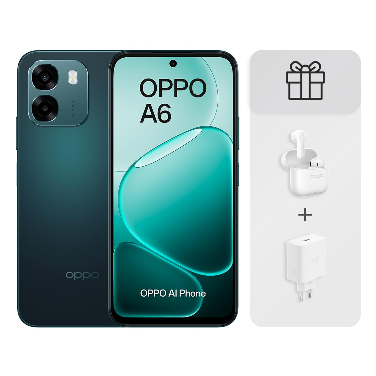 OPPO A6x 4G - Smartphone Libre con IA, 4GB RAM+128GB, Batería 6100 mAh, Pantalla LCD HD+ 120Hz, IP64, Cámara 13MP, Dual SIM, Versión Española - Morado — view 10