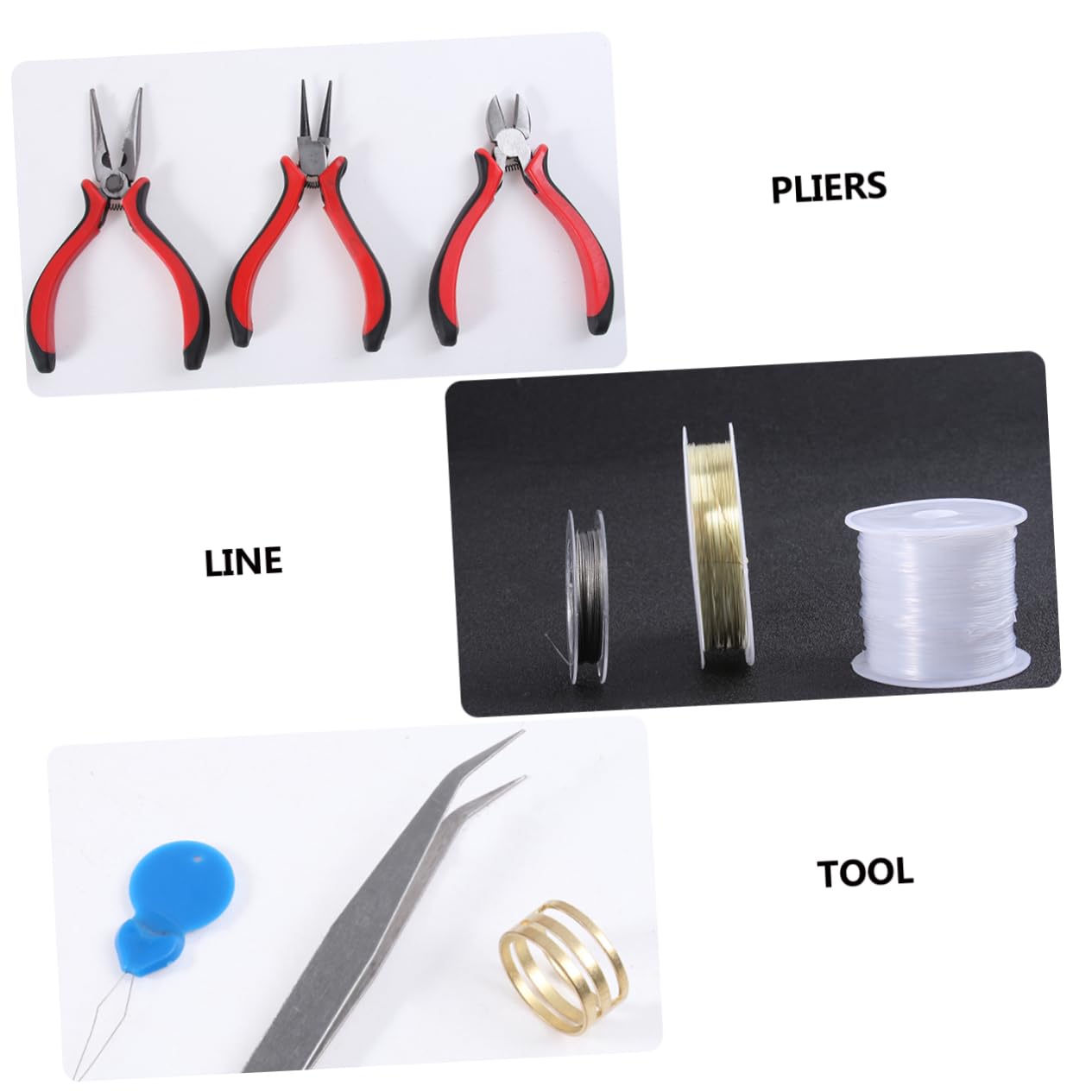 Operitacx Kit D’accessoires Bijoux en Boîte 768 Pièces, Pinces et Outils