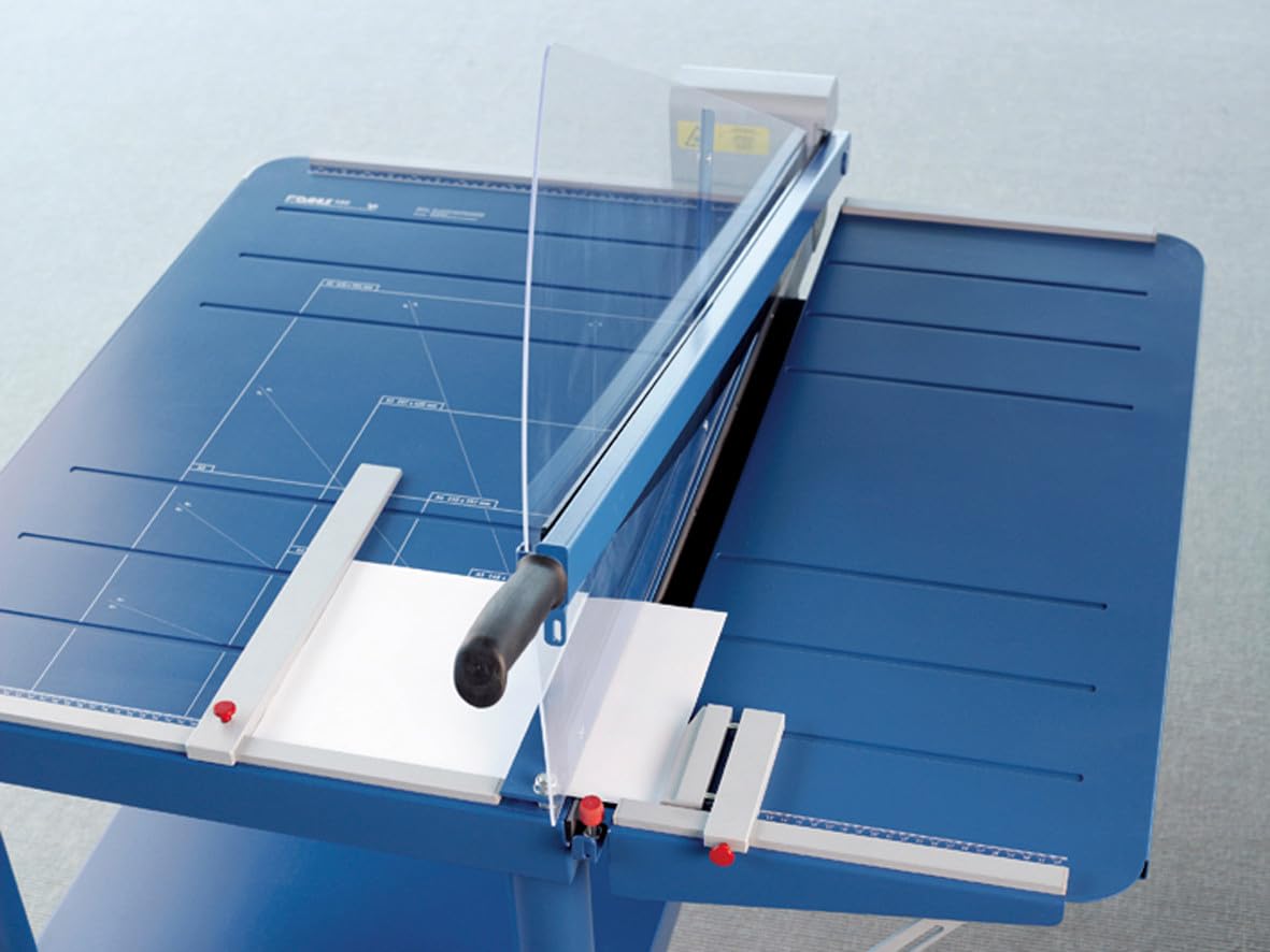 Dahle 580 Hebelschneider Atelier-Schneidemaschine (bis DIN A2, Schnitthöhe 4,0 mm, Metalltisch) Blau