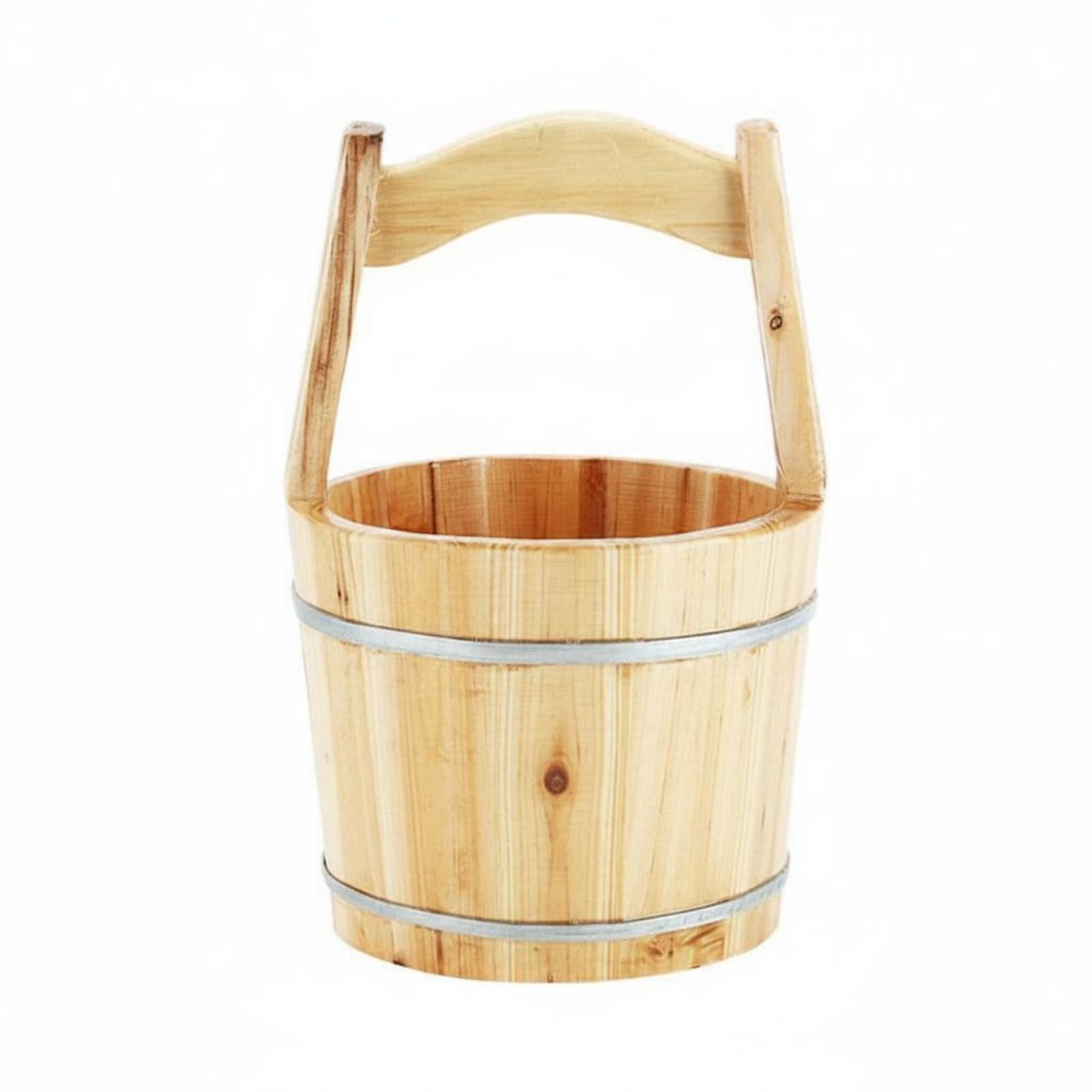 Holz Fußbadewanne Wasserbehälter Sauna-Eimer Badezuber Verstärkter Griff Und Stabile Konstruktion aus Firnholz für Körperpflege Entspannung Bad, Klein 6 Jin