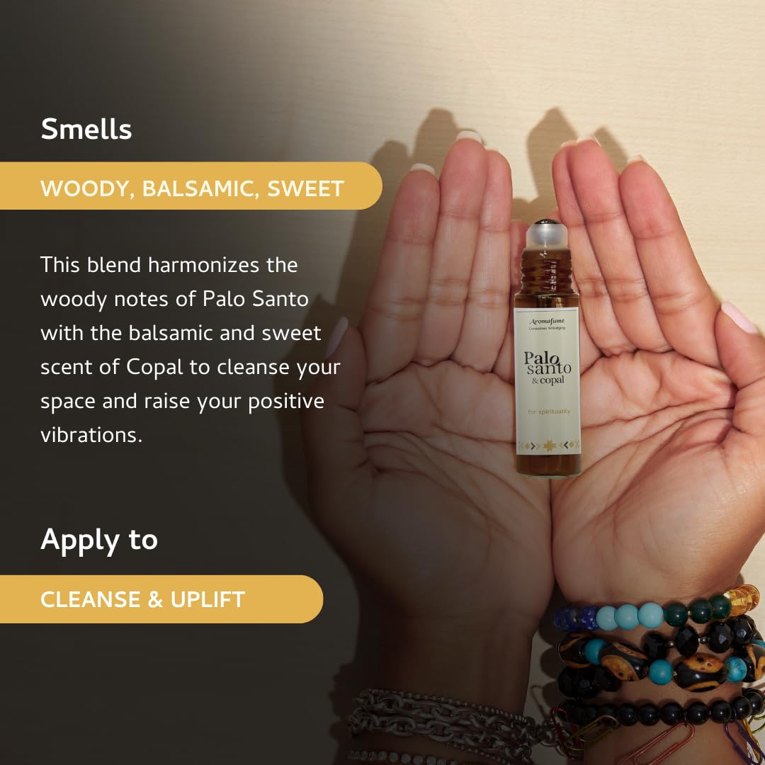 Palo Santo and Copal Essential Oil Roll-On, 10ml, Aromafume 1