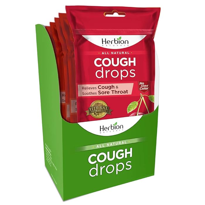 Buy Herbion Naturals Cough Drops with Cherry Flavor 25Ct Pouch Oral