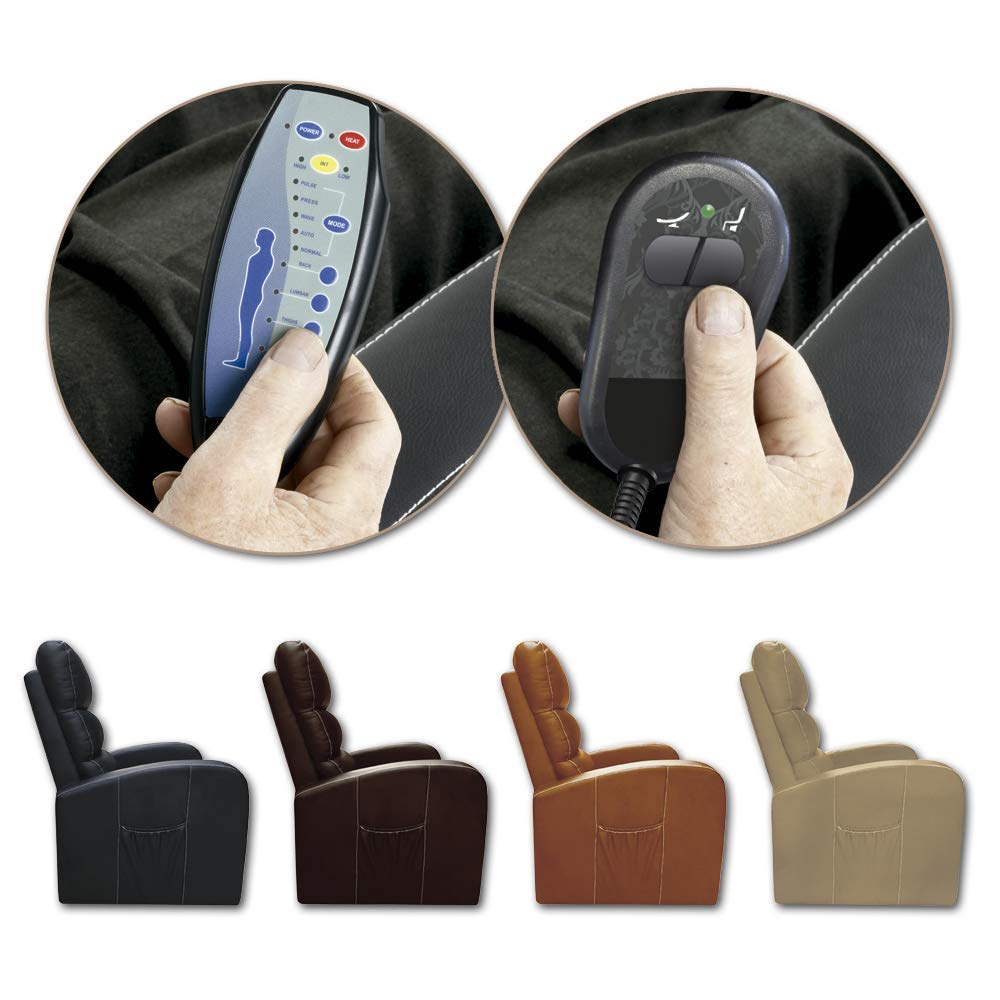gridinlux | Sillón Relax Masaje Levanta Personas Camel | Reclinable | Elevación Automática con Mando de Control | 5 Modos | Función Calor Lumbar | 8 Motores | 4 Zonas de Masaje | Polipiel