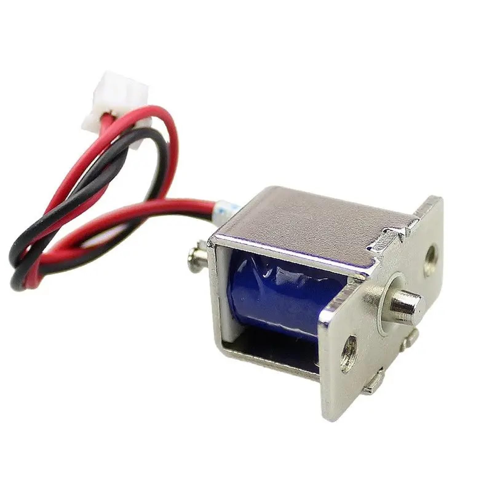 Elettromagnete push-pull DC 12 V, piccolo solenoide, corsa 4 mm, serratura a catenaccio integrata, telaio aperto, 1 pezzo