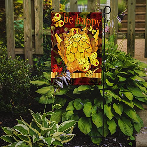 Drapeau de jardin hibou multicolore petit format pour décoration extérieure chic