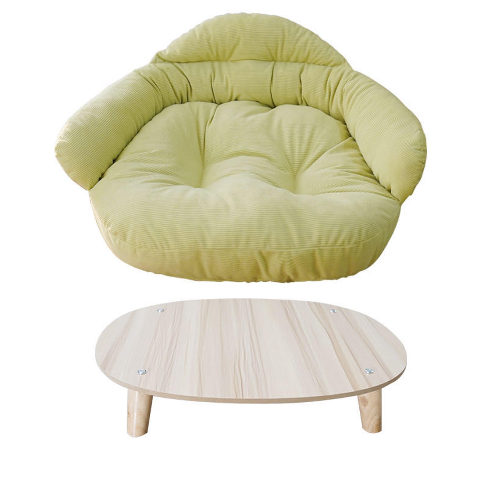 بيونتي سرير للقطط في الاماكن المغلقة، بيت قطط مكعب متعدد الوظائف مع لوح خدش للقطط وكرة منفوشة، سرير مغطى قابل للطي للحيوانات الاليفة الصغيرة والمتوسطة (بينك)