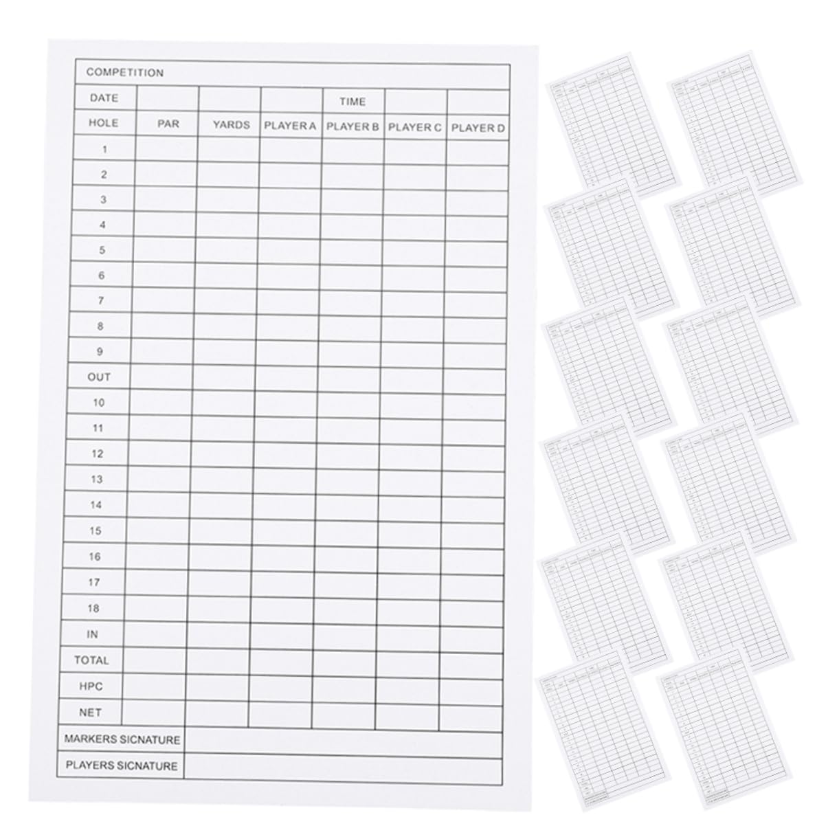 KICHOUSE Golf Score Counter 18pcs Scorecards Lightweight and Portable for On-The- Keeping