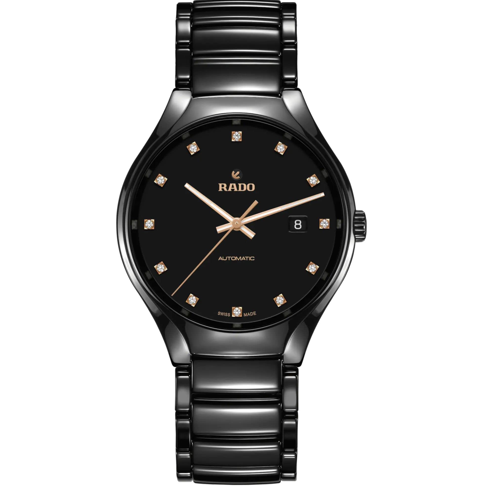 Rado - True Automatic Diamond Black Dial - Unisex - Swiss Watch - Automatic - 40 mm