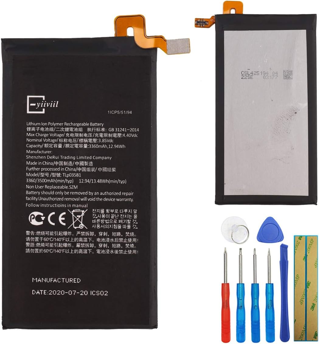 Replacement Battery TLP035B1 Compatible with BlackBerry KEY2 KEYTWO BBF100-1 BBF100-2 with Tools