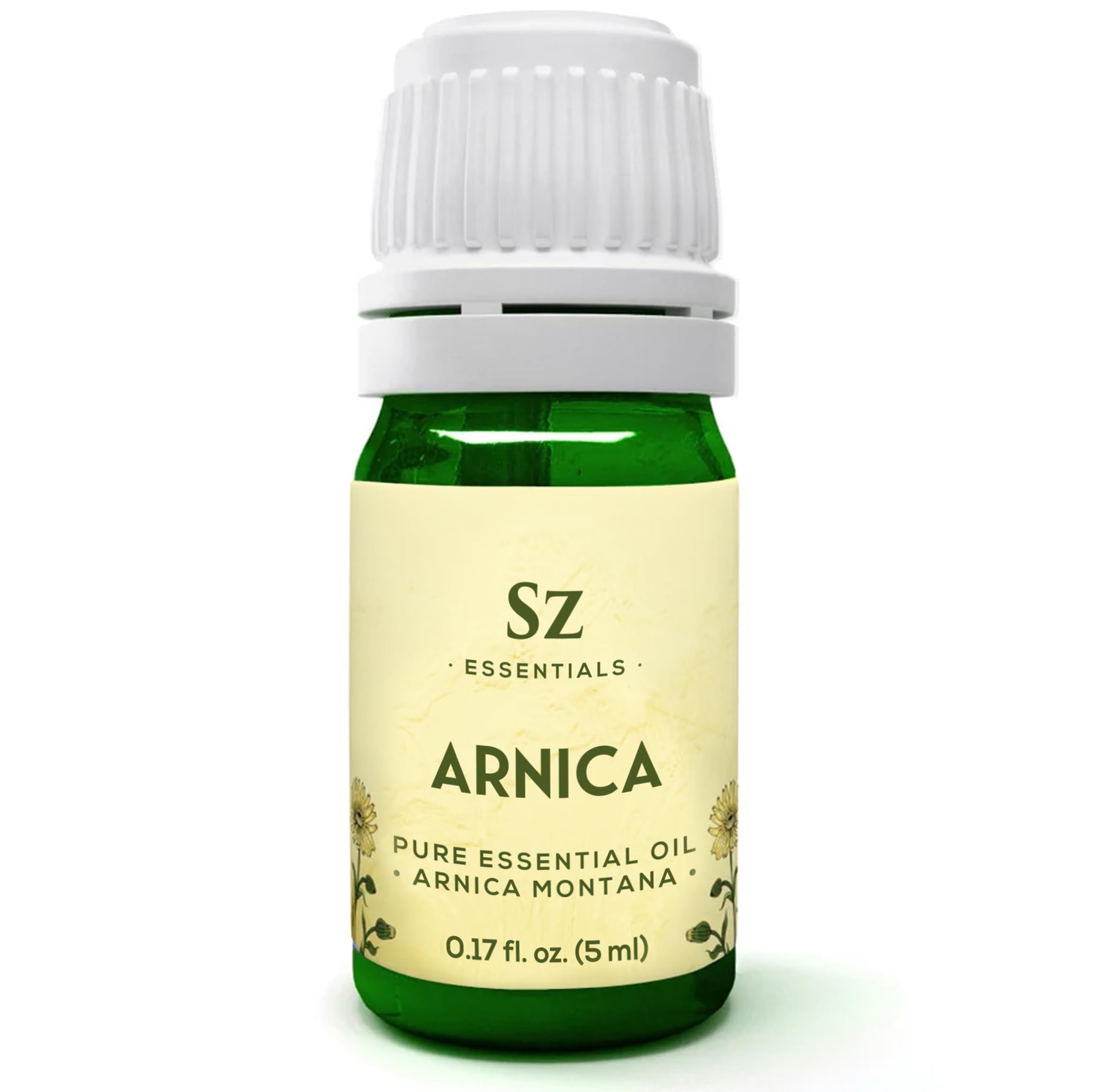 Arnica Essential Oil (Arnica Montana) – Therapeutic Grade, 100% Pure & Undiluted with Fresh Herbal Aroma for Soothing Relief, Aromatherapy, Muscle Recovery & Skin Care - Vegan 0.17 oz