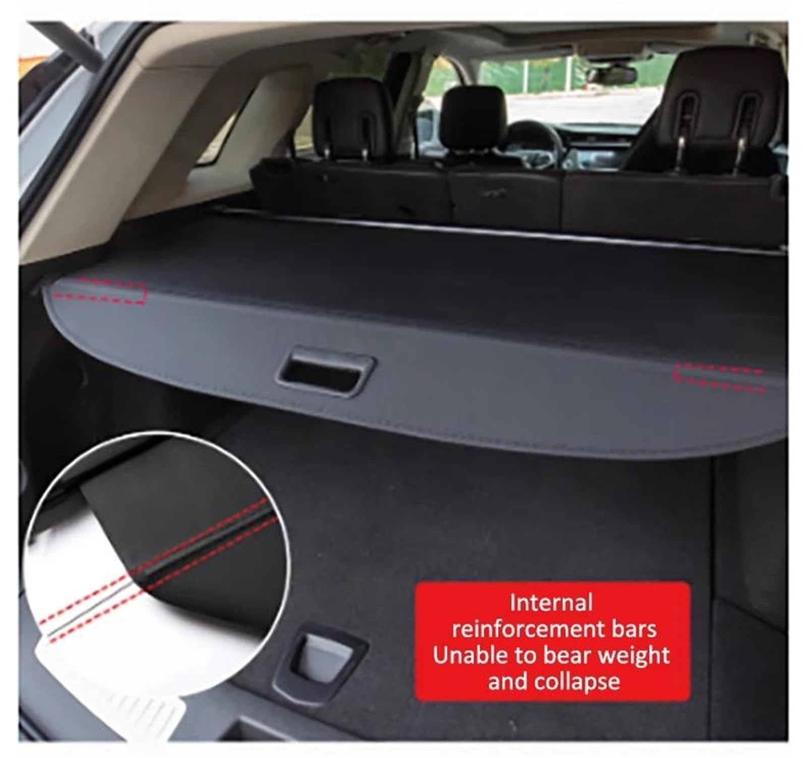 Genérico Cortina Maletero Trasero Coche para Toyota para RAV4 para RAV 4 XA40 MK4 2013~2018 Tablero Divisorio Almacenamiento Equipaje Cubierta Carga Cubierta Carga Retráctil Maletero Coche(Canvas)