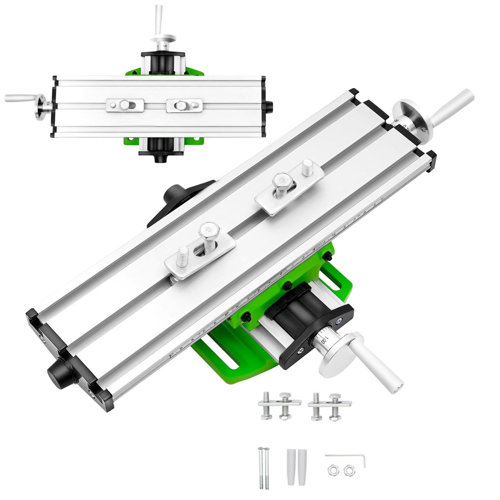 Tavolo da lavoro multifunzione per fresatrice – Tavolo da slitta a croce per fori compositi, trapano da tavolo, 310 x 90 mm, lavorazione legno e metallo, fai da te, officina