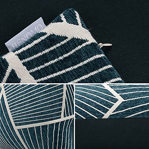 Henomo Green Pillow Covers, 18"×18" Soft Geometric Pattern Chenille, Indoor Decor Cushion Covers For Couch Sofa Bed (Green) Christmas Pillow Cover #TOP6