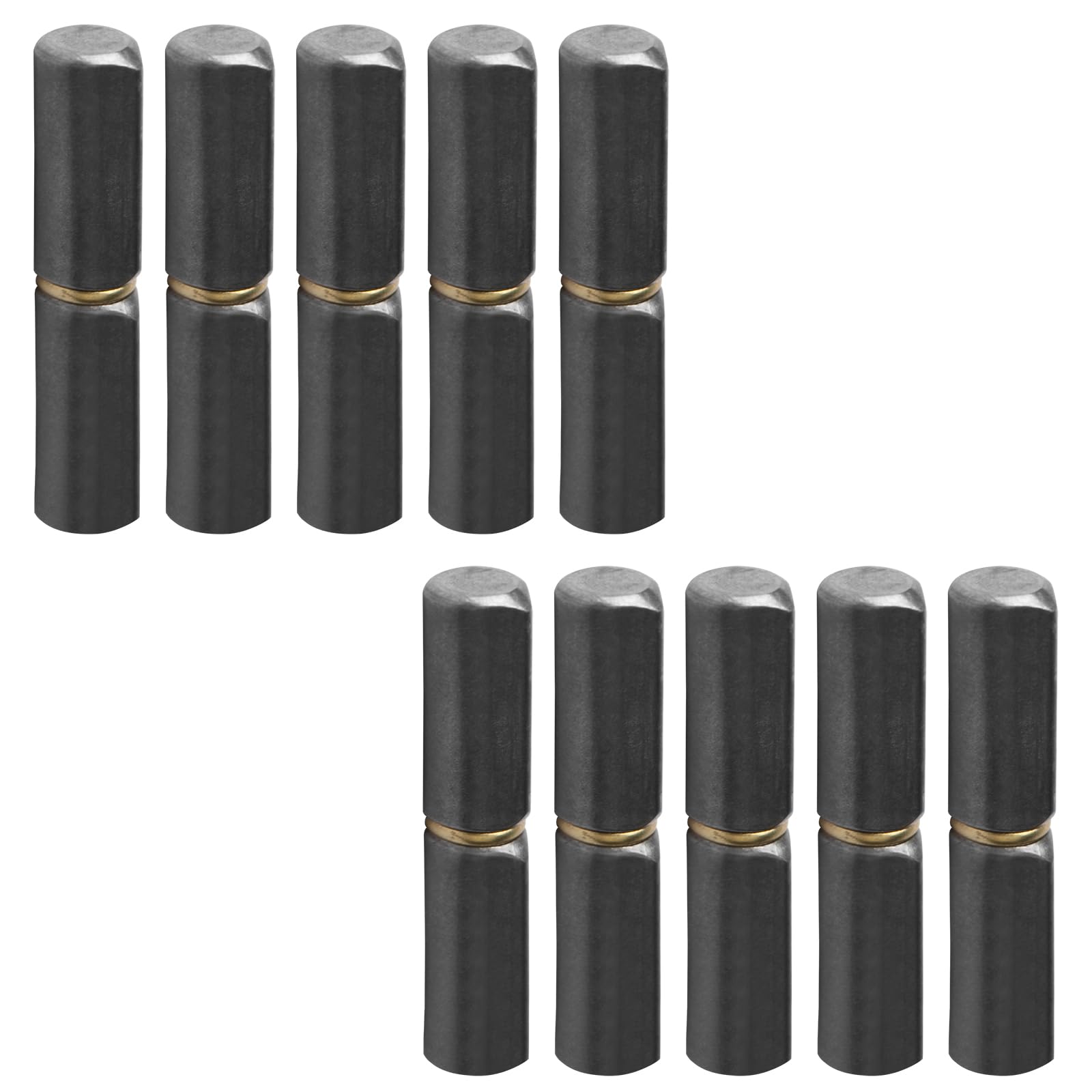 10 Pack 4-5/8" x 5/8" Weld On Bullet Hinges, Heavy Duty Weldable Barrel Hinge for Trailer Ramp Door, Metal Gate, BBQ Smoker, Steel