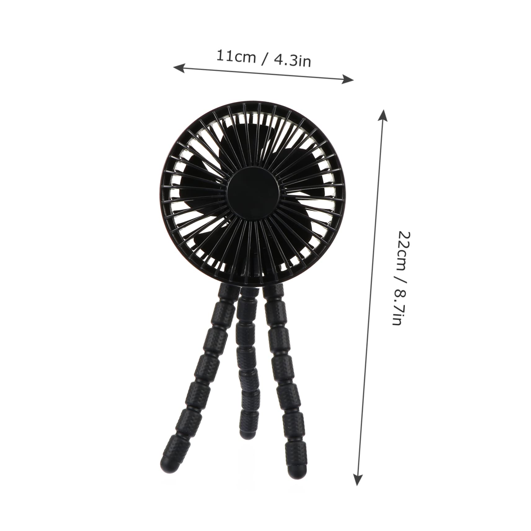 balacoo Portable Stroller Fan Flexible Tripod Sports Air Cooler Office Desk Fan Usb Rechargeable