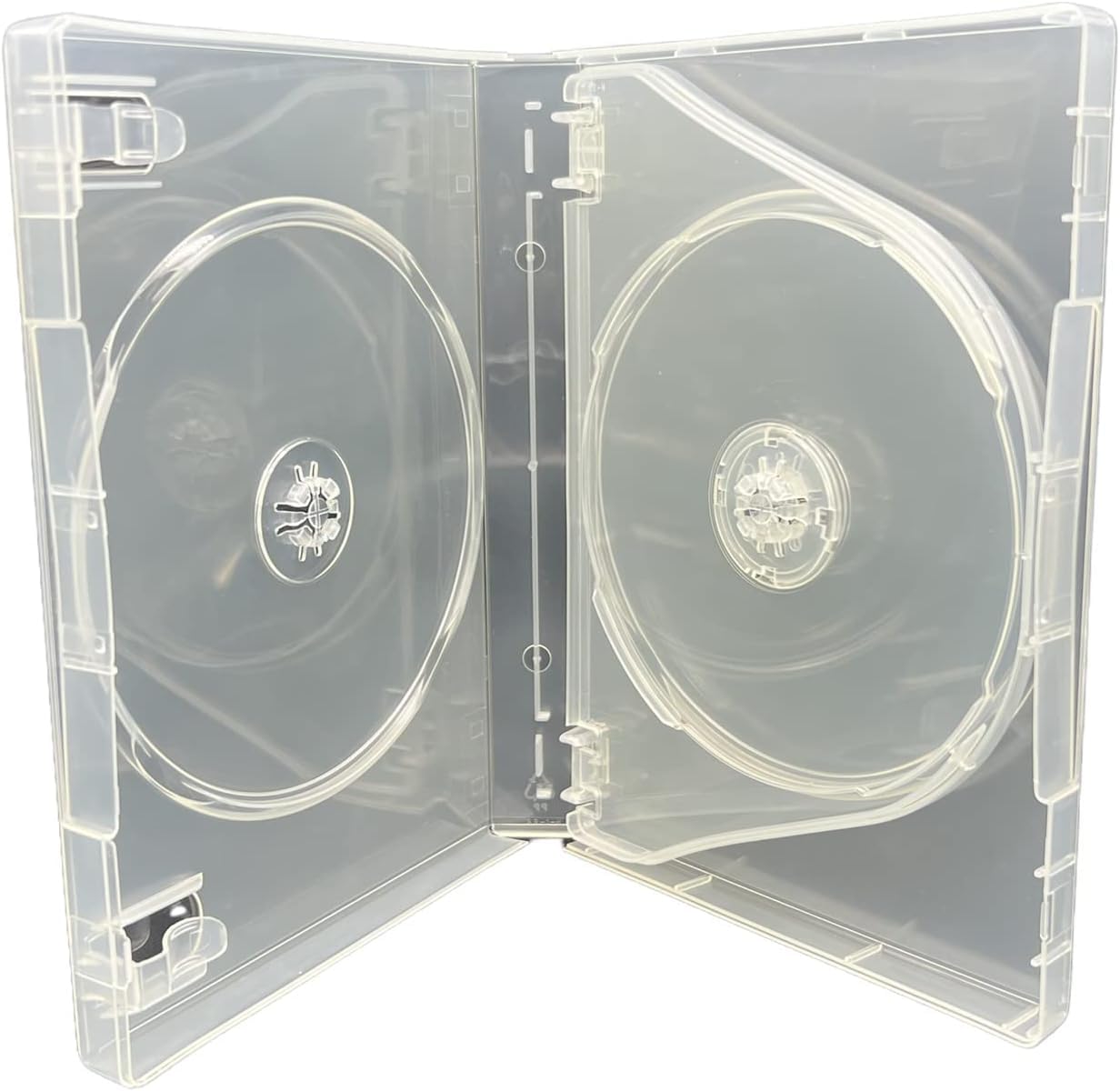 Dragontrading 10 X 4 Disc Clear Dvd Disc Multicase With 27Mm Spine, Booklet Clips And Outer Sleeve For Artwork Inlay. Case Holds 4 Cd Dvd Or Blu Ray Discs. (5)