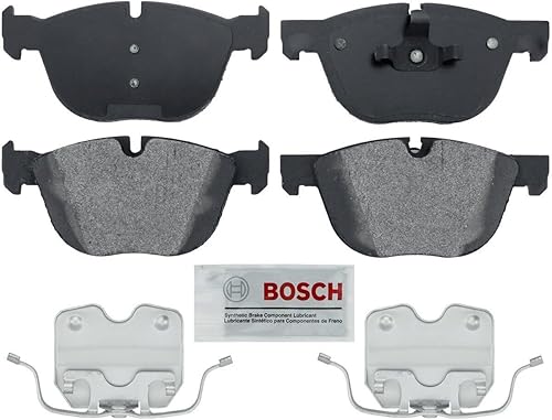 Miniatura 1 de BOSCH BE1294H - Juego de pastillas de freno de disco semimetálicas azules con herrajes, compatible con BMW X4, X5, X6 delantero