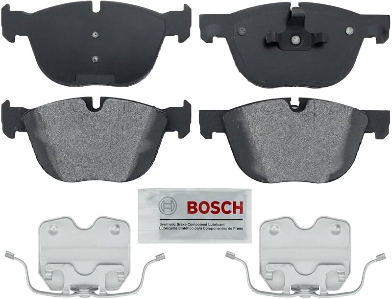 Pastilhas de freio dianteiras Bosch Blue semimetálicas BE1294H para BMW X4, X5 e X6 – Jogo para 1 eixo
