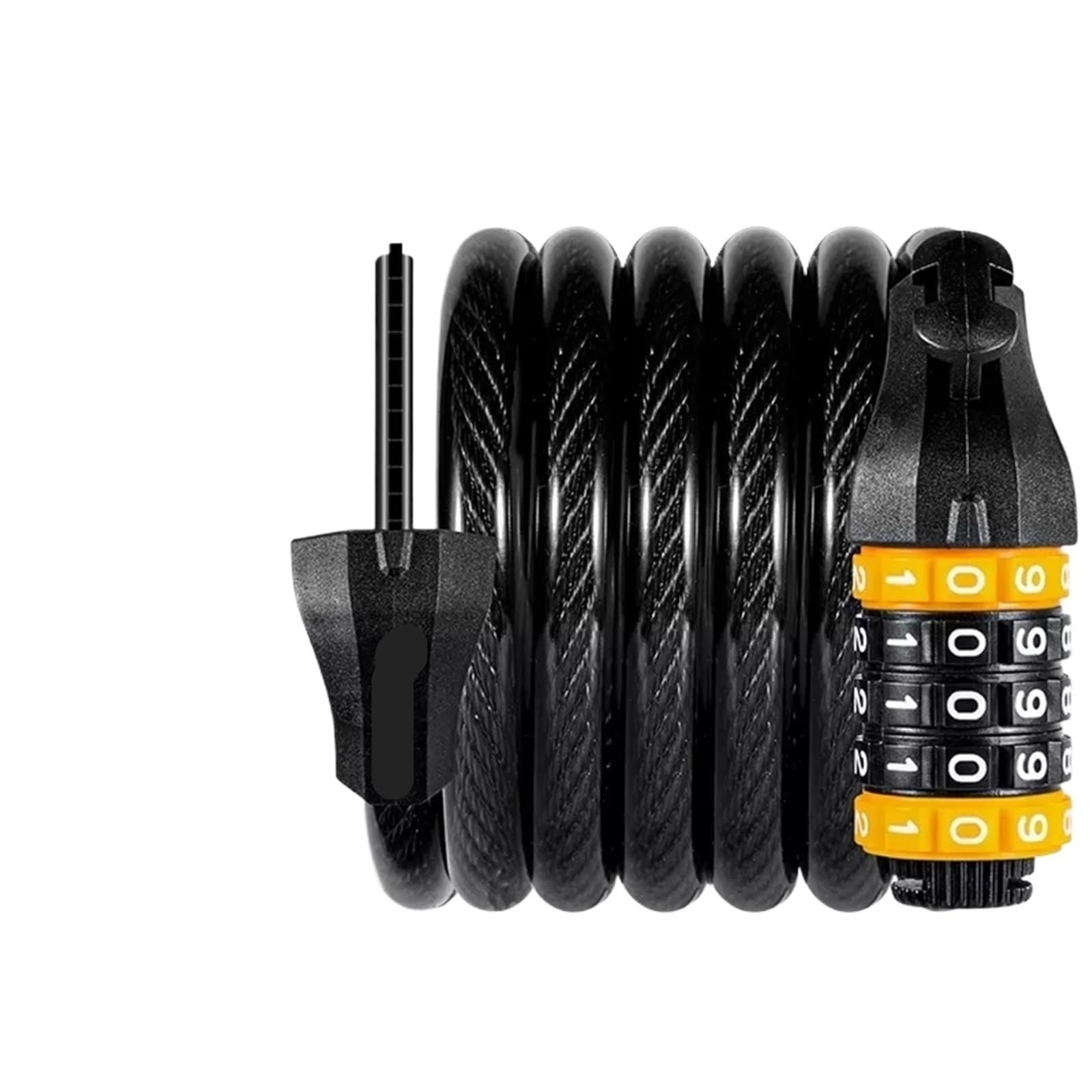 Bike Password Cable Lock Anti-Theft Safety Lock for MTB Road Bike Scooter Motorcycle Bicycle Accessories(5 Code 150cm)