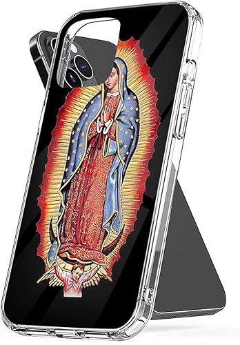 Miniatura 1 de Funda para teléfono de Nuestra Señora de Guadalupe Virgen María compatible con iPhone 11, 12, 13, 14, 15 Pro Max 13 Mini XR SE 2022 X Xs 6 7 8 Plus