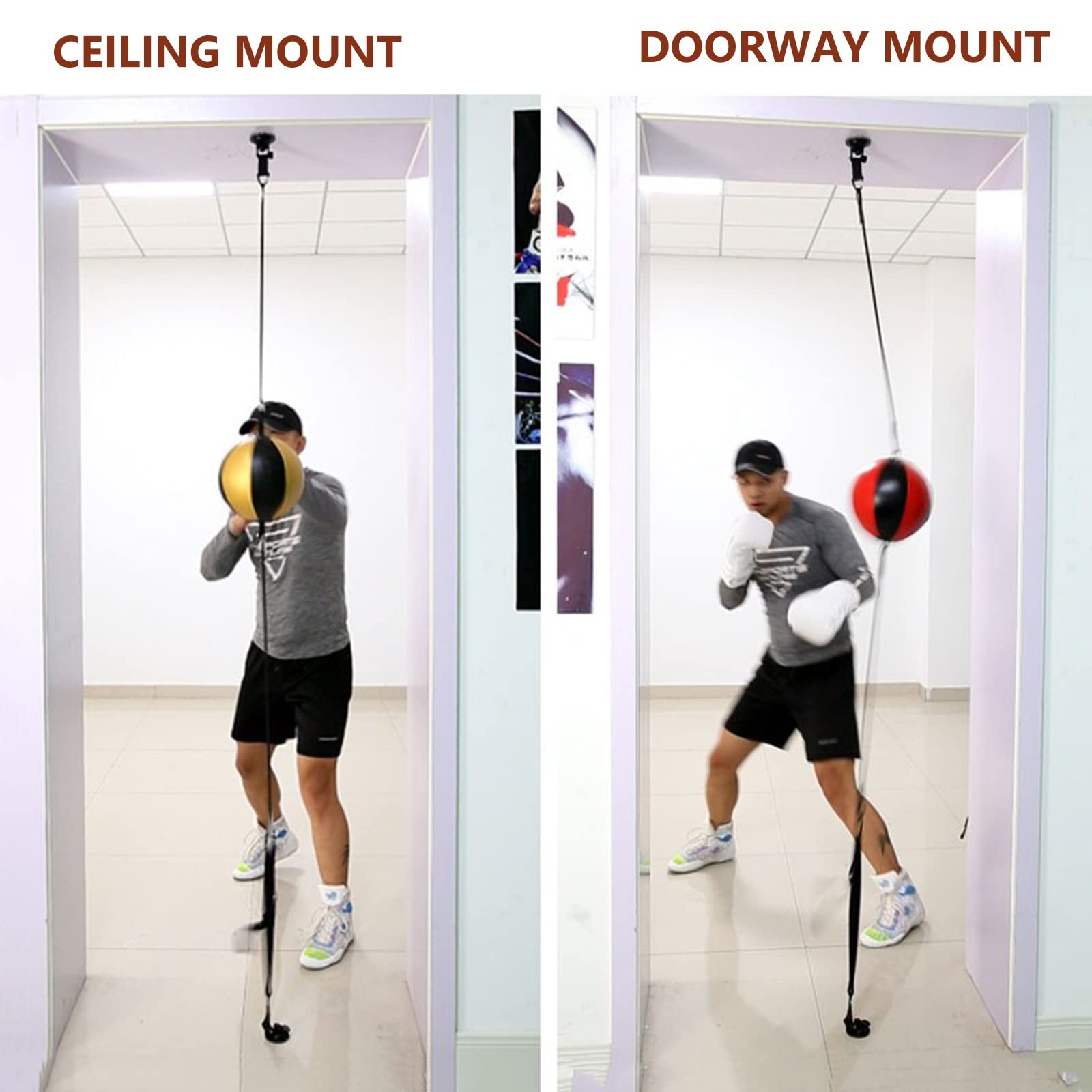 Door Pull Up Bar GTPBAO Doorway Speed Punching Bags, Wall-Mounted