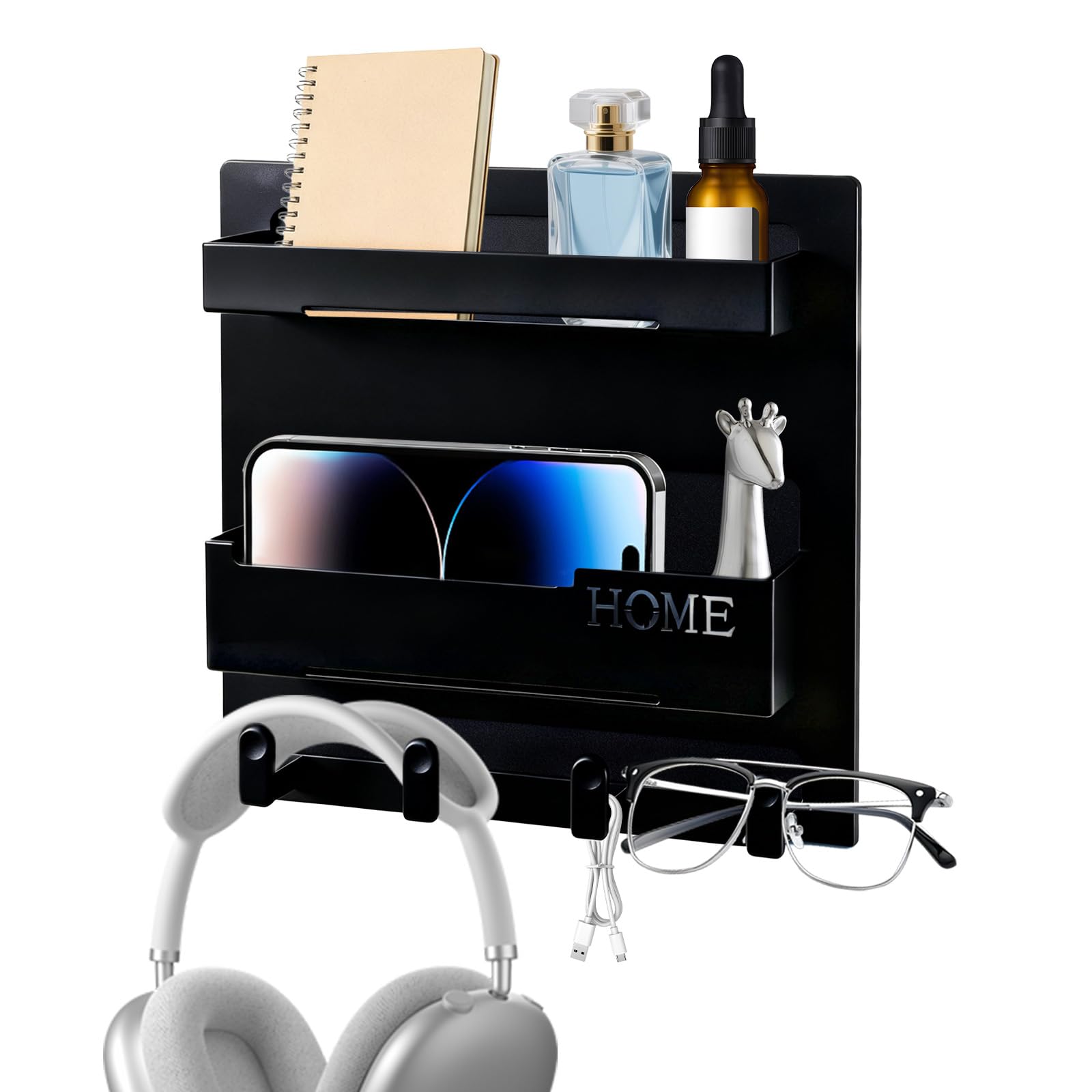 Décoration de rangement mignonne KEYCHAD : l'étagère de lit murale amovible et sans outils