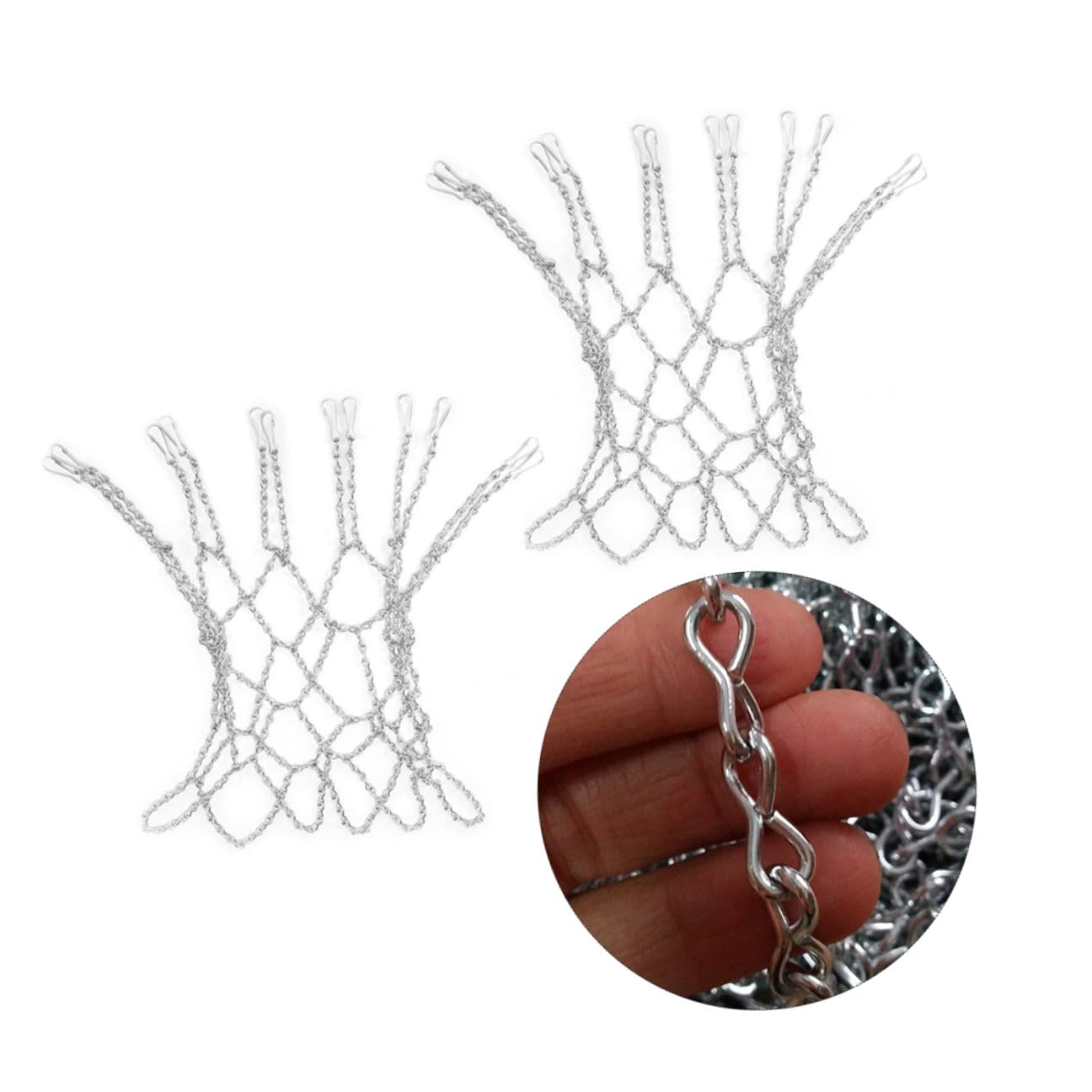 Basketball Stück Eisenkette Kettennetz 2 Silber