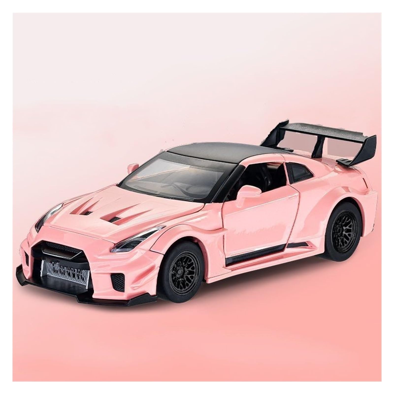 AUDSNI Die-Cast Diecast Car Model 1:32 For Nissan For GTR CSR2 Alloy Die Casting Model Car Ornaments(Pink)