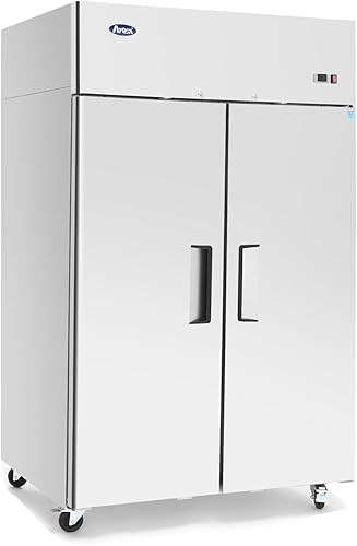Refrigerador comercial, ATOSA MBF8005 Doble 2 puertas lado a lado de acero inoxidable Alcance en refrigeradores comerciales para restaurantes,