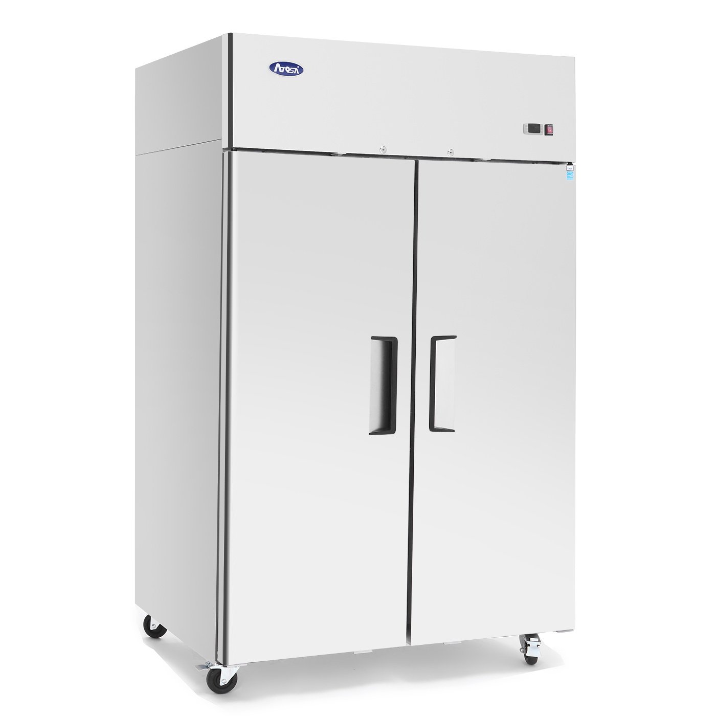 Atosa MBF8005GR 52″ Reach-In Refrigerator for Restaurant Deli Cafeteria Steak House | Top Mount Compressor, 43.2 Cu. Ft. | 2-Solid Swing Door, 6