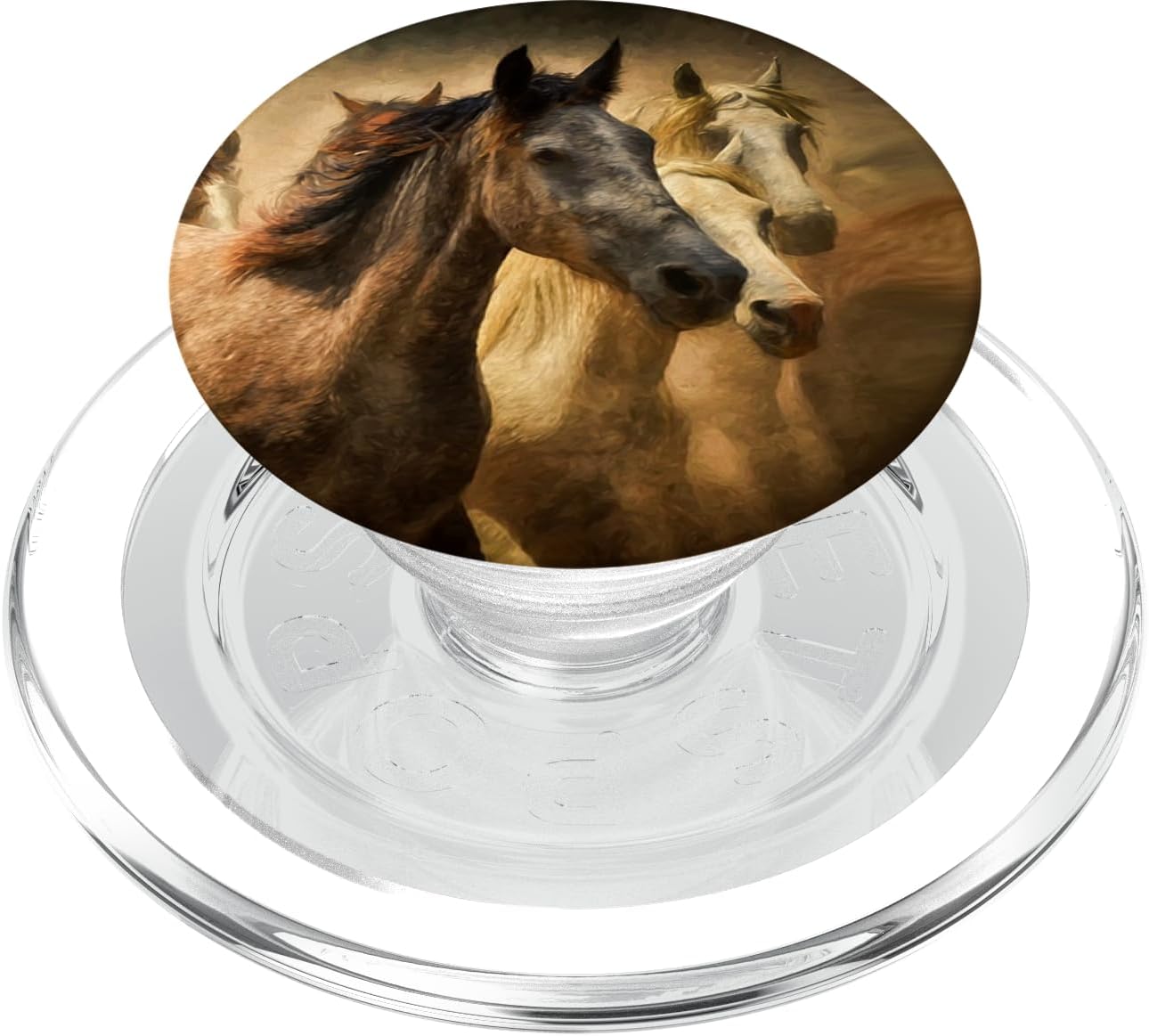 Grip Horse Design - Wild Horses Grip PopSockets PopGrip: Swappable Grip for Phones & Tablets PopSockets PopGrip for MagSafe