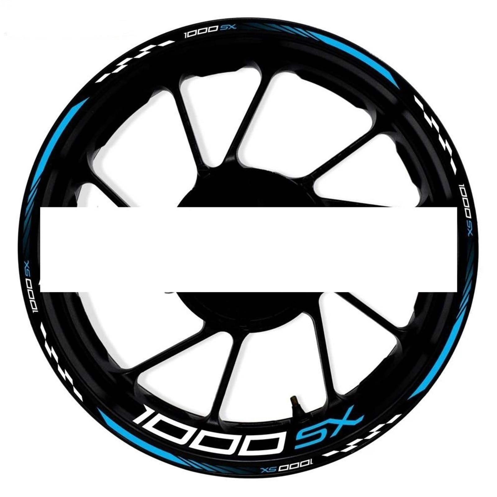 Motorcycle Wheel Stickers Sports Edge Stripe Reflective Film for Kawasaki Z1000SX Z-1000SX Decorative(Color24)
