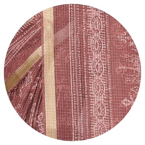 Image of MIRCHI FASHION Lightweight Kota Doria Cotton Saree | Floral Printed Summer Saree for Women | Breathable Ethnic Daily Wear Saree with Blouse Piece