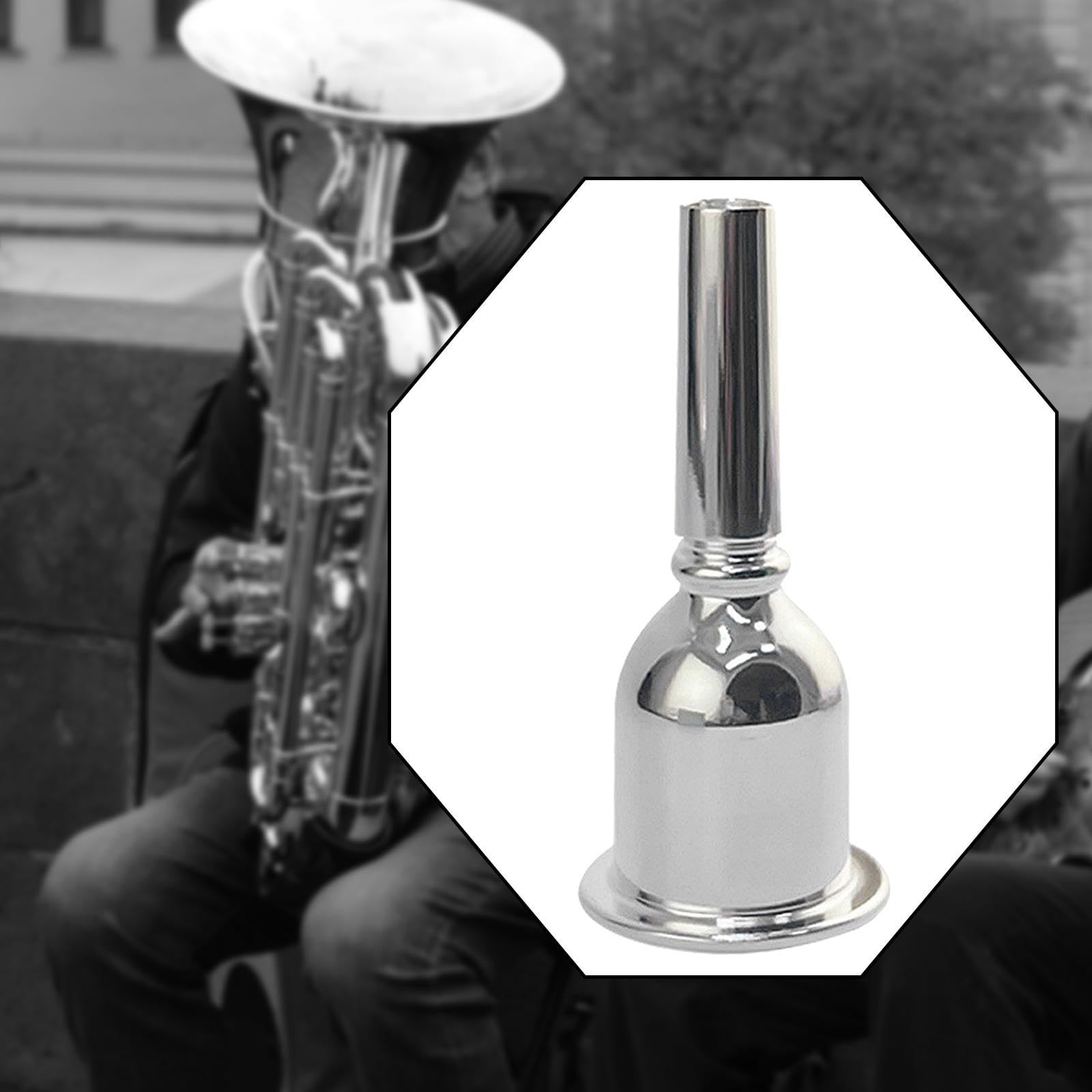 Professionelles Posaunenmundstück aus Messing, versilbert, Tuba Mundstück für Anfänger, Instrumentenzubehör, Tuba für Anfänger